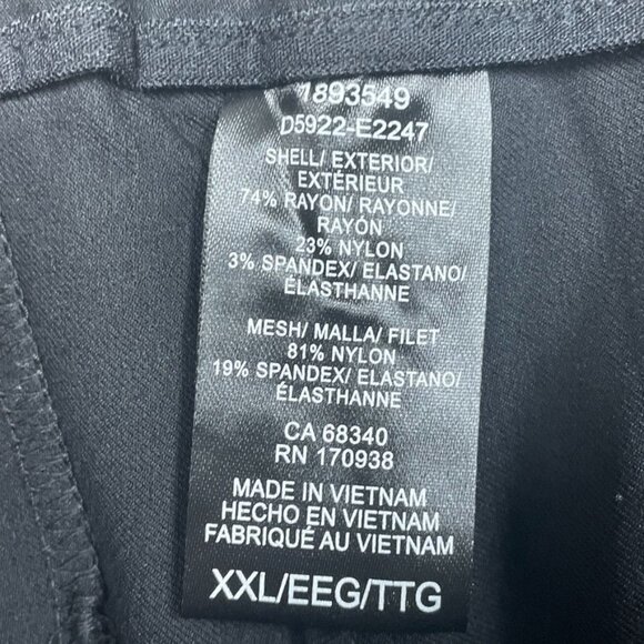 Hilary Radley Black Stretch Pants Size XXL Nylon Blend Slim Fit d0222 - Picture 6 of 10